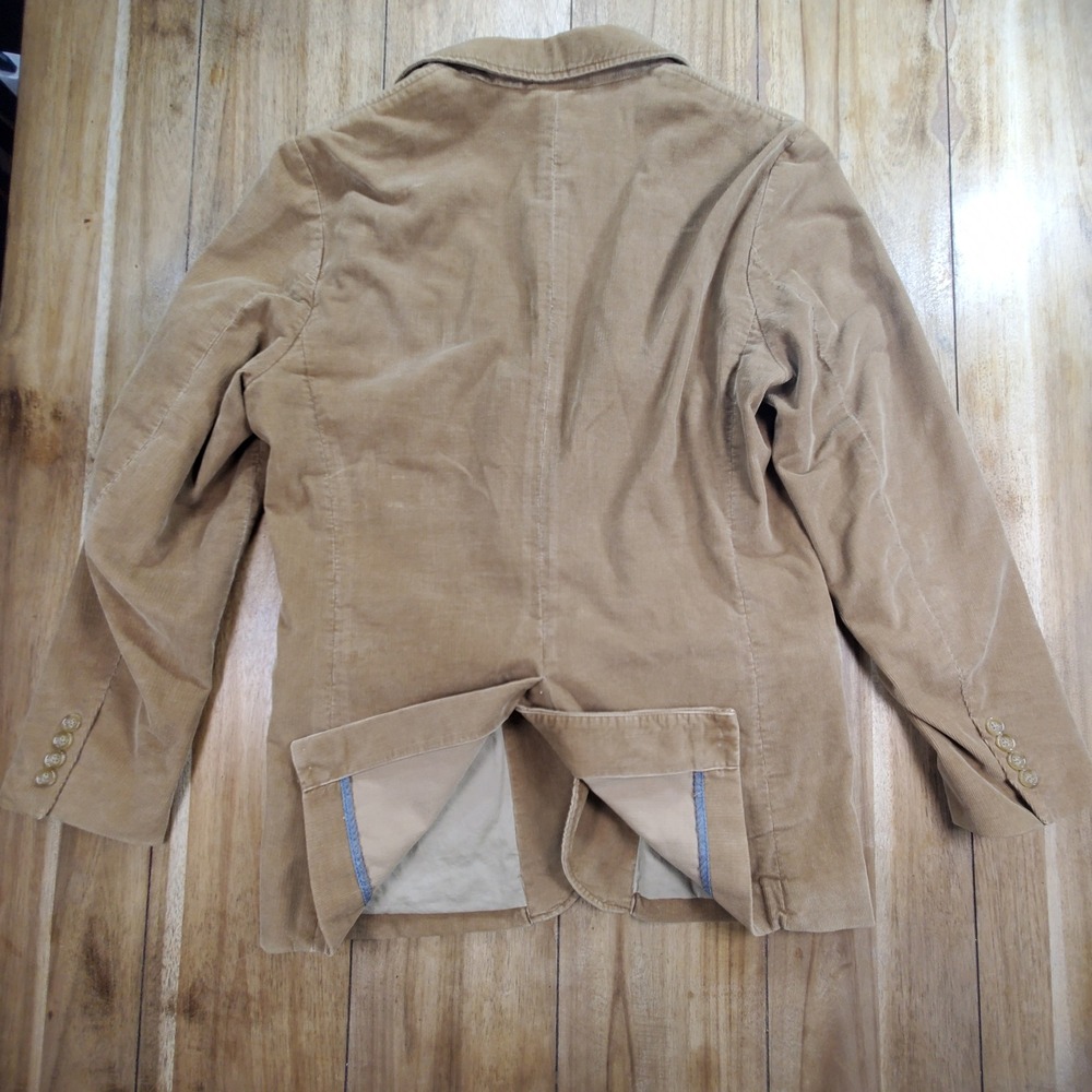 J.Crew Corduroy Blazer Mens Medium Tan 2-Button Sport Coat 100% Cotton HO 09 - Picture 4 of 13